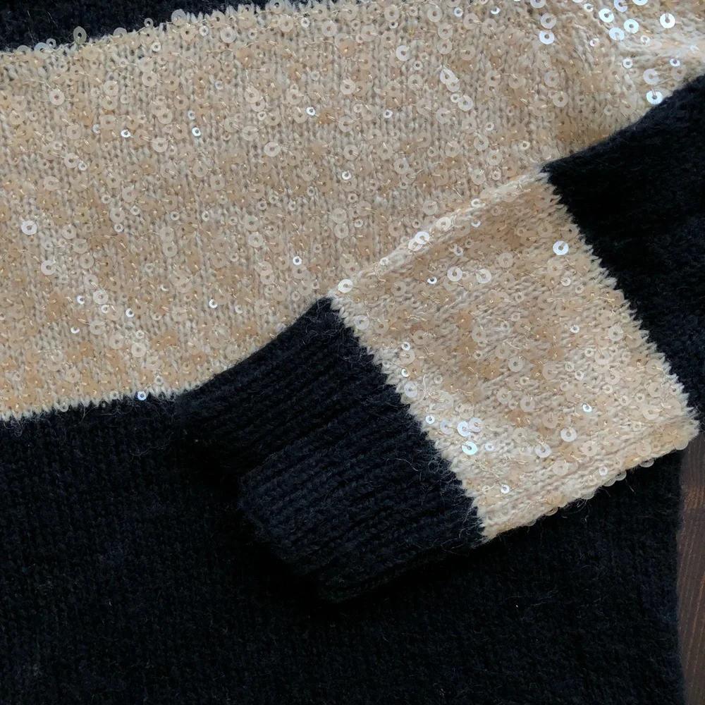 J. Crew Wynter Sweater in Sequin Stripe - Picture 5 of 6